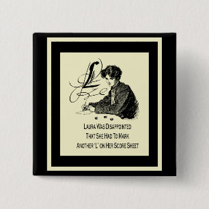 Badge Carré 5 Cm Perdant de Bunco