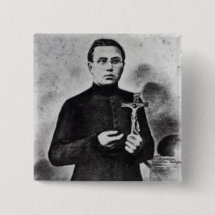 Badge Carré 5 Cm Père Damien