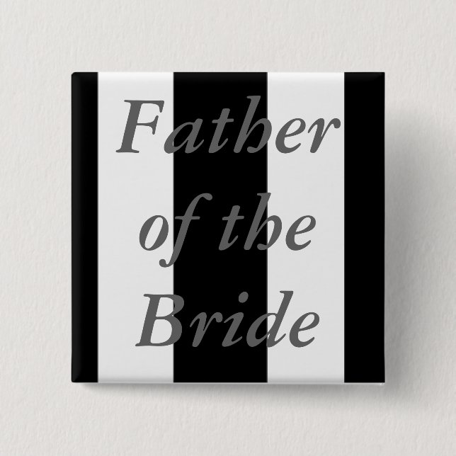 Badge Carré 5 Cm Père de la jeune mariée (Devant)