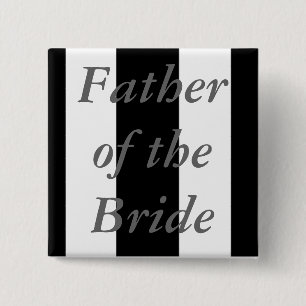 Badge Carré 5 Cm Père de la jeune mariée