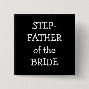 Badge Carré 5 Cm Père d'étape de la jeune mariée