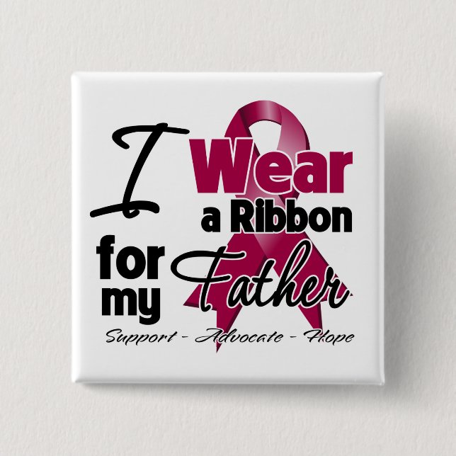 Badge Carré 5 Cm Père - Ruban Myeloma Multiples (Devant)