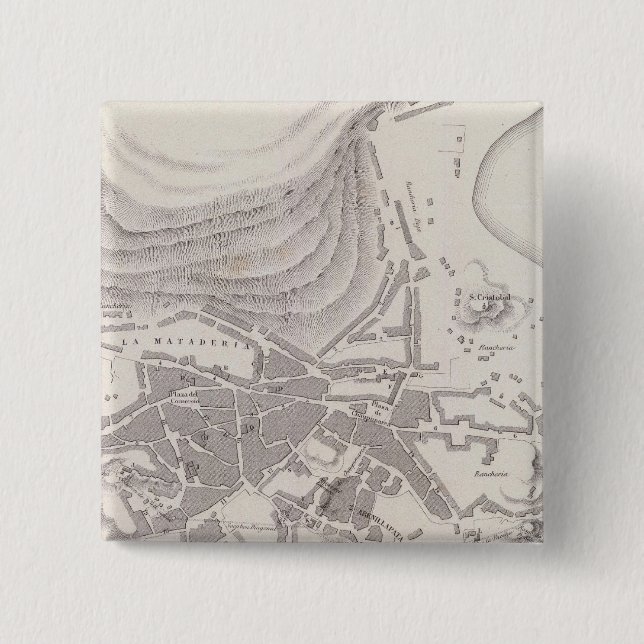 Badge Carré 5 Cm Pérou 10 (Devant)