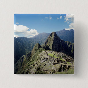 Badge Carré 5 Cm Pérou, Machu Picchu, l'ancienne cité perdue de 2