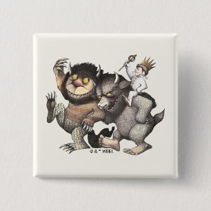 Badge Carré 5 Cm Personnages de Max et les Maximonstres