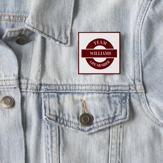 Badge Carré 5 Cm Personnalisé (En situation)
