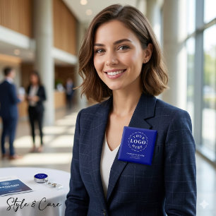 Badge Carré 5 Cm Personnalisez votre propre bouton carré bleu foncé