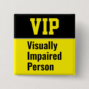 Badge Carré 5 Cm Personne malvoyante VIP