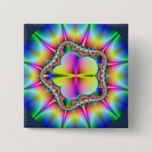 Badge Carré 5 Cm Petals2
