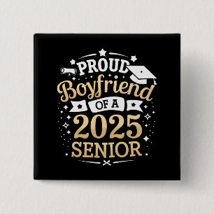 Badge Carré 5 Cm Petit Ami Fier D'une Diplômée De Promotion 2025