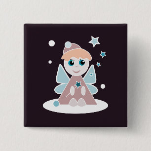 Badge Carré 5 Cm Petit Ange