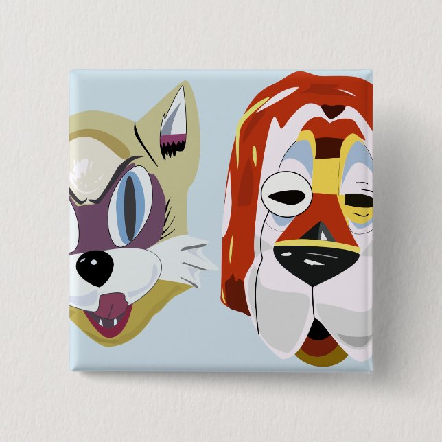 Badge Carré 5 Cm Petit-déjeuner au Tiffany's Mask Buttons (Devant)