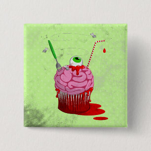 Badge Carré 5 Cm Petit gâteau des morts