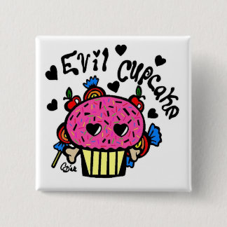 Badge Carré 5 Cm petit gâteau mauvais