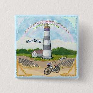 Badge Carré 5 Cm Phare de choix de vélo