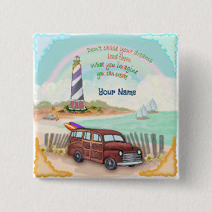 Badge Carré 5 Cm Phare de Dreams