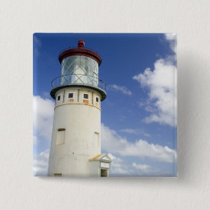 Badge Carré 5 Cm Phare de Kilauea