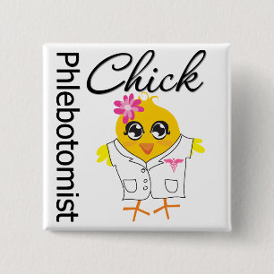 Badge Carré 5 Cm Phlebotomist Chick