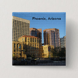 Badge Carré 5 Cm Phoenix, Arizona Centre-ville