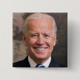 Badge Carré 5 Cm Photo de Joe Biden Portrait