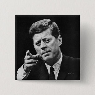 Badge Carré 5 Cm Photo de John F. Kennedy 3