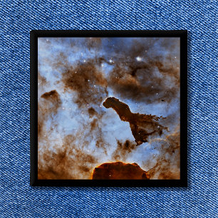 Badge Carré 5 Cm Photo d'espace céleste de glace cosmique