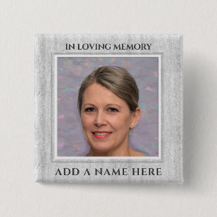 Badge Carré 5 Cm Photo Memorial