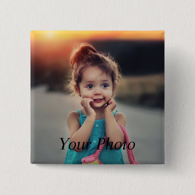 Badge Carré 5 Cm Photo personnalisée (Devant)