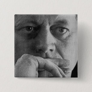Badge Carré 5 Cm Photographie de John F. Kennedy