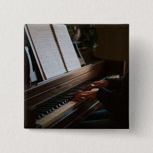Badge Carré 5 Cm Piano cool