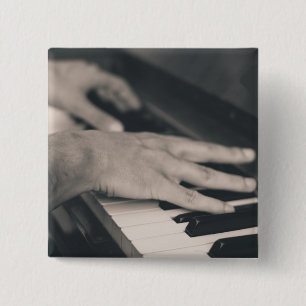 Badge Carré 5 Cm Piano génial