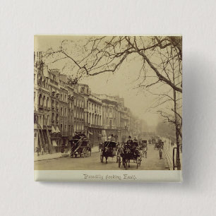 Badge Carré 5 Cm Piccadilly faisant face à l'est, (photo de sépia)