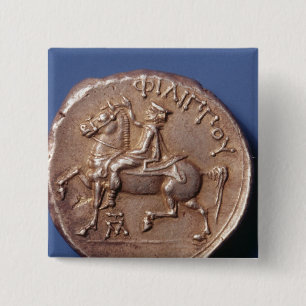 Badge Carré 5 Cm Pièce en argent de Philip II de Macedon