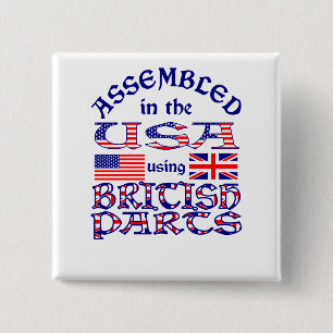 Badge Carré 5 Cm Pièces britanniques