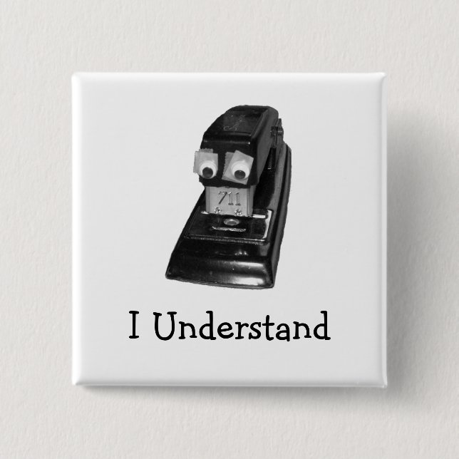 Badge Carré 5 Cm PièceTypeStapler (Devant)