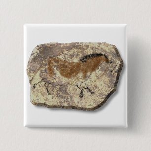 Badge Carré 5 Cm Pierre de cheval de Lascaux