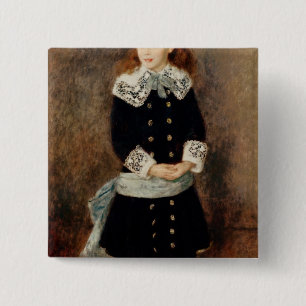 Badge Carré 5 Cm Pierre un Renoir Marthe Berard