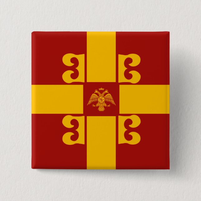 Badge Carré 5 Cm Pin Carré Byzantium (Devant)