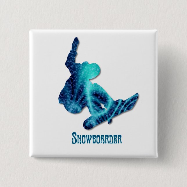 Badge Carré 5 Cm Pin carré de surfeur (Devant)