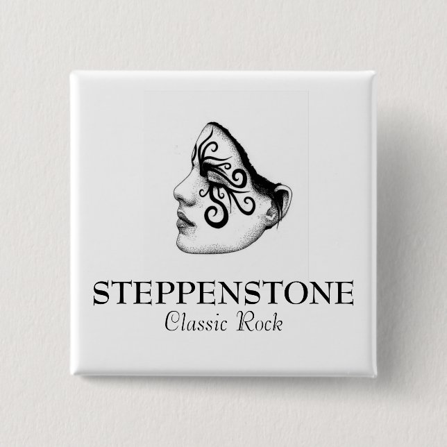 Badge Carré 5 Cm Pin classique de roche de Steppenstone (Devant)