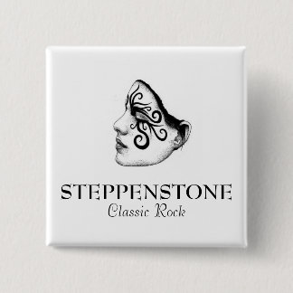 Badge Carré 5 Cm Pin classique de roche de Steppenstone