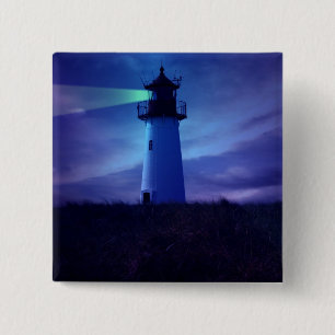 Badge Carré 5 Cm Pin de balise de phare
