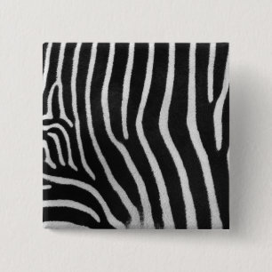 Badge Carré 5 Cm Pin de carré de motif de rayure de zèbre