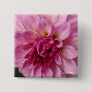 Badge Carré 5 Cm Pin "de dahlia de lavande"