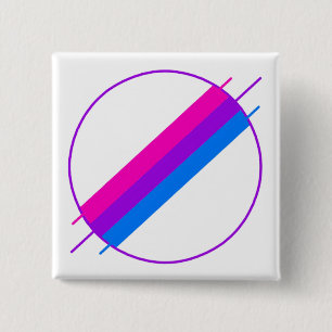 Badge Carré 5 Cm Pin de fierté de Bi