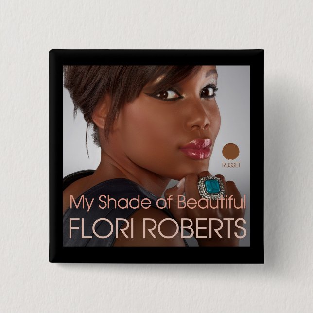 Badge Carré 5 Cm Pin de Flori Roberts (reinette) (Devant)