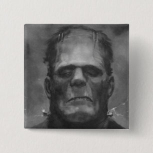 Badge Carré 5 Cm Pin de Frankenstein/bouton