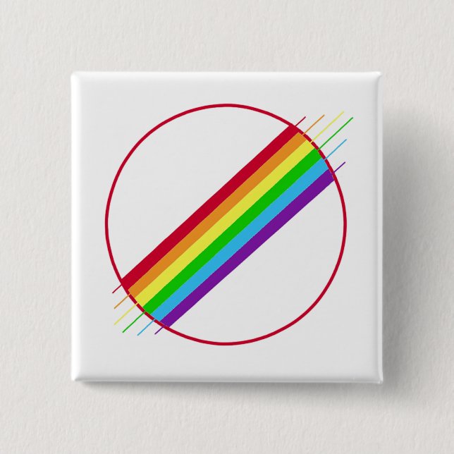 Badge Carré 5 Cm Pin de gay pride (Devant)