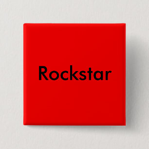 Badge Carré 5 Cm Pin de Rockstar