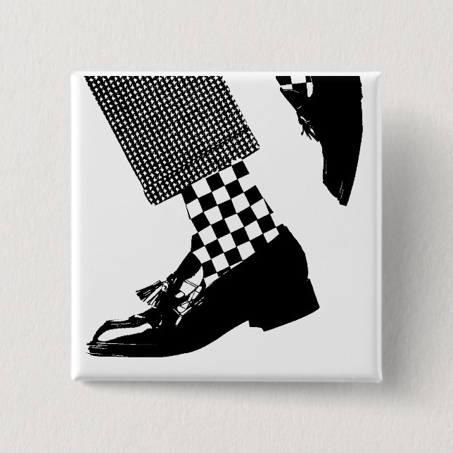 Badge Carré 5 Cm Pin de Ska (Devant)